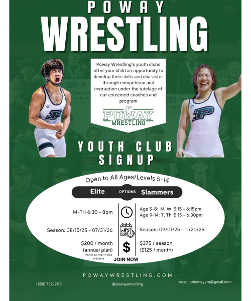 poway wrestling youth club flyer 2025